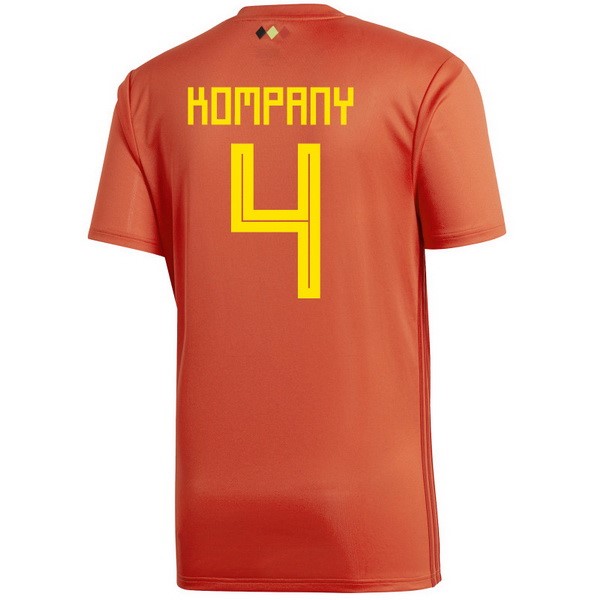 Camiseta Bélgica 1ª Kompany 2018 Rojo